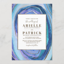 Geode Agaat Edelsteen bruiloft uitnodigingen