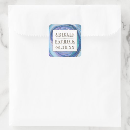 Geode Agaat Edelsteen Trouwgunst Stickers (Tas)