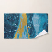 Geode Agate Gemstone Blue en Gold Bad Handdoek (Handdoek)