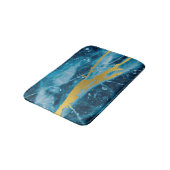 Geode Agate Gemstone Blue en Gold Badmat (Gekanteld)