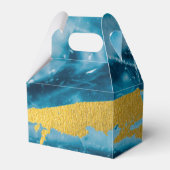 Geode Agate Gemstone Blue en Gold Bedankdoosjes (Achterkant)