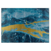 Geode Agate Gemstone Blue en Gold Snijplank (Voorkant)