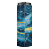 Geode Agate Gemstone Blue en Gold Thermosbeker (Achterkant)