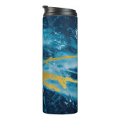 Geode Agate Gemstone Blue en Gold Thermosbeker (Geroteerd rechts)