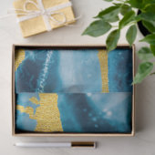 Geode Agate Gemstone Blue en Gold Tissuepapier (Geschenk)