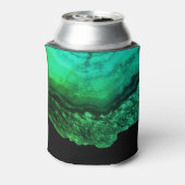 Geode Agate Green Abstract 50 & Fabulous Birthday Blikjeskoeler (Blikje Achterkant)