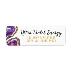 Geode Agate Plak Geode Ultra Violet Retouradres Etiket