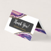 Geode Agate Slice Gemstone Ultra Violet Hartelijk Kaart (Voorkant)