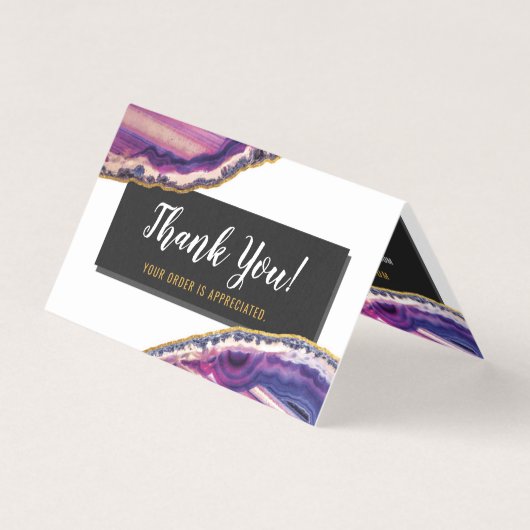 Geode Agate Slice Gemstone Ultra Violet Hartelijk Kaart (Voorkant)