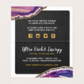 Geode Agate Slice Gemstone Ultra Violet Hartelijk Kaart (Binnenkant ongevouwen)