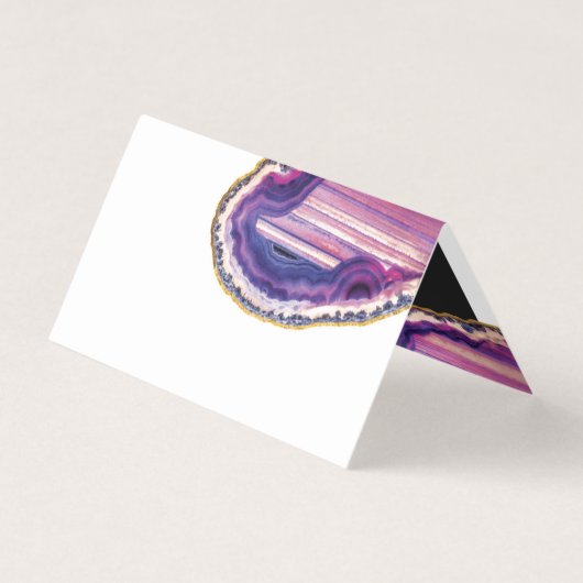 Geode Agate Slice Gemstone Ultra Violet Hartelijk Kaart (Achterkant)