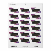 Geode Agate Slice Gemstone Ultra Violet Paars Etiket (Full Sheet)