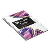 Geode Agate Slice Gemstone Ultra Violet Paars Notitieboek (Rechterzijde)