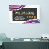 Geode Agate Slice Gemstone Ultra Violet Paars Spandoek (Beurs)