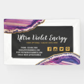 Geode Agate Slice Gemstone Ultra Violet Paars Spandoek (Horizontaal)