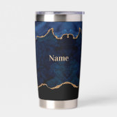 Geode Blau Verguld Geïsoleerde Drinkbeker (Links)