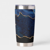 Geode Blau Verguld Geïsoleerde Drinkbeker (Achterkant)