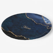 Geode Blau Verguld Papieren Bordje (Gekanteld)