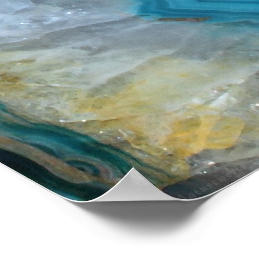 Geode Blue 1 Art Print -20x24 - andere formaten oo (Hoek)