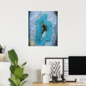 Geode Blue 1 Art Print -20x24 - andere formaten oo (Thuiskantoor)