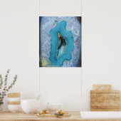 Geode Blue 1 Art Print -20x24 - andere formaten oo (Keuken)