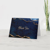 Geode Blue Gilded  Bedankkaart (Voorkant)