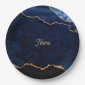 Geode Blue Gilded Papieren Bordje (Voorkant)