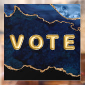 Geode Blue Gilded Vote Raamsticker (Vel 2)