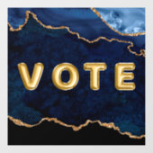Geode Blue Gilded Vote Raamsticker (Vel)