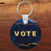 Geode Blue Gilded Vote Sleutelhanger (Achterkant)