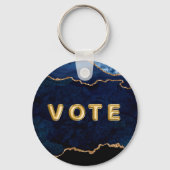 Geode Blue Gilded Vote Sleutelhanger (Achterkant)