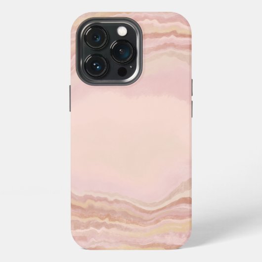 Geode Blush Roze Marmer steen iPhone Hoesje (Achterkant)
