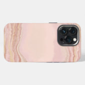 Geode Blush Roze Marmer steen iPhone Hoesje (Achterkant horizontaal)