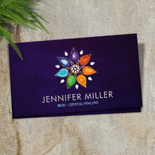 Geode Chakras Mandala - Lotus Petals Visitekaartje