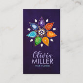 Geode Chakras Mandala - Lotus Petals Visitekaartje (Voorkant)