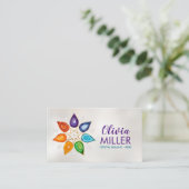 Geode Chakras Mandala - Lotus Petals Visitekaartje (Staand voorkant)