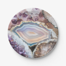Geode Crystal | Crystal Photo Paper Plates Papieren Bordje