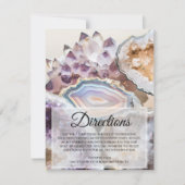 Geode Crystal Wedding Directions Insert Card Kaart (Voorkant)