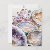 Geode Crystal Wedding Directions Insert Card Kaart (Achterkant)
