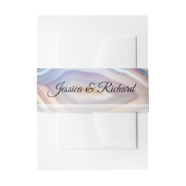 Geode Crystal Wedding Invitation Bell Bands  Uitnodigingen Wikkel