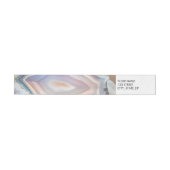 Geode Crystal Wedding Photo Wrap Around Label  Adreslabel Wikkel (Individueel)