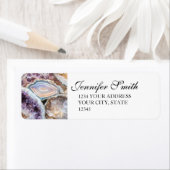Geode Crystal Wedding Return address Labels  (Insitu)