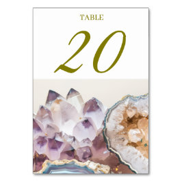 Geode Crystal Wedding Table Cards Kaart