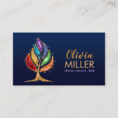 Geode Crystals Chakras Tree Visitekaartje (Voorkant)