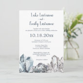 Geode & Edelstenen Bruiloft Kaart (Staand voorkant)