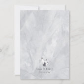 Geode & Edelstenen in Grijs Watercolour Trouw Kaart (Achterkant)