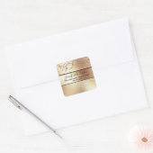 Geode faux goud metallic shimmer marmer textuur vierkante sticker (Envelop)
