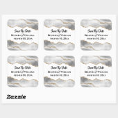 Geode faux goud witte agaat koppels gehechte vierkante sticker (Vel)