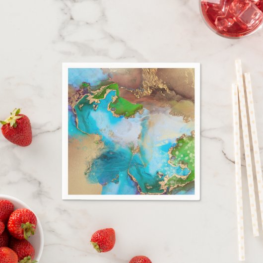 Geode faux goudblauw paarse groene stenen agaat ch servet (Insitu)