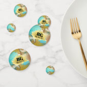 Geode faux goudblauwe waterverf agaat party confetti (Groep)